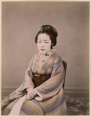 Anonyme Geisha en Kimono Japonais